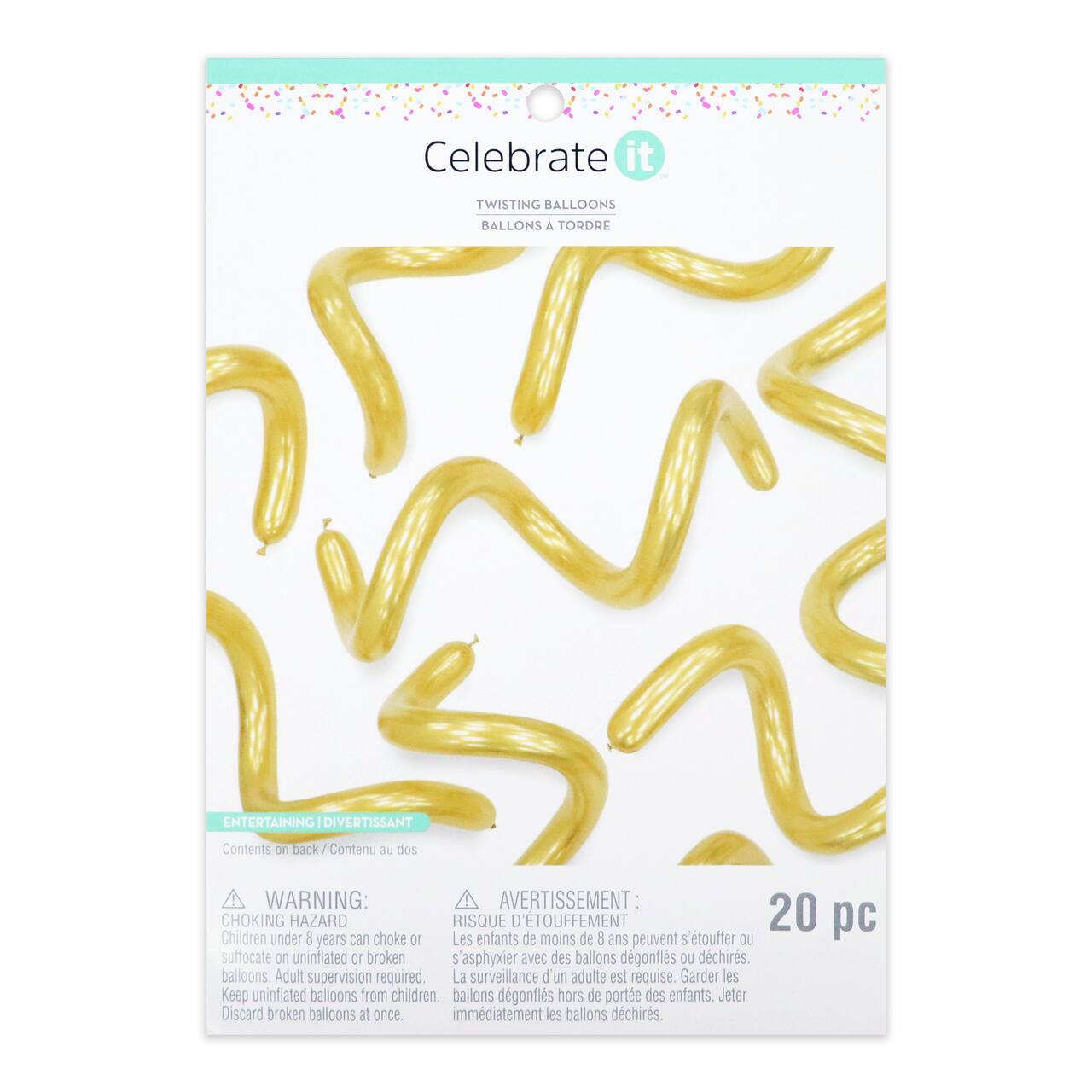 Gold Twisting Balloons by Celebrate It&#x2122; Summer, 20ct.